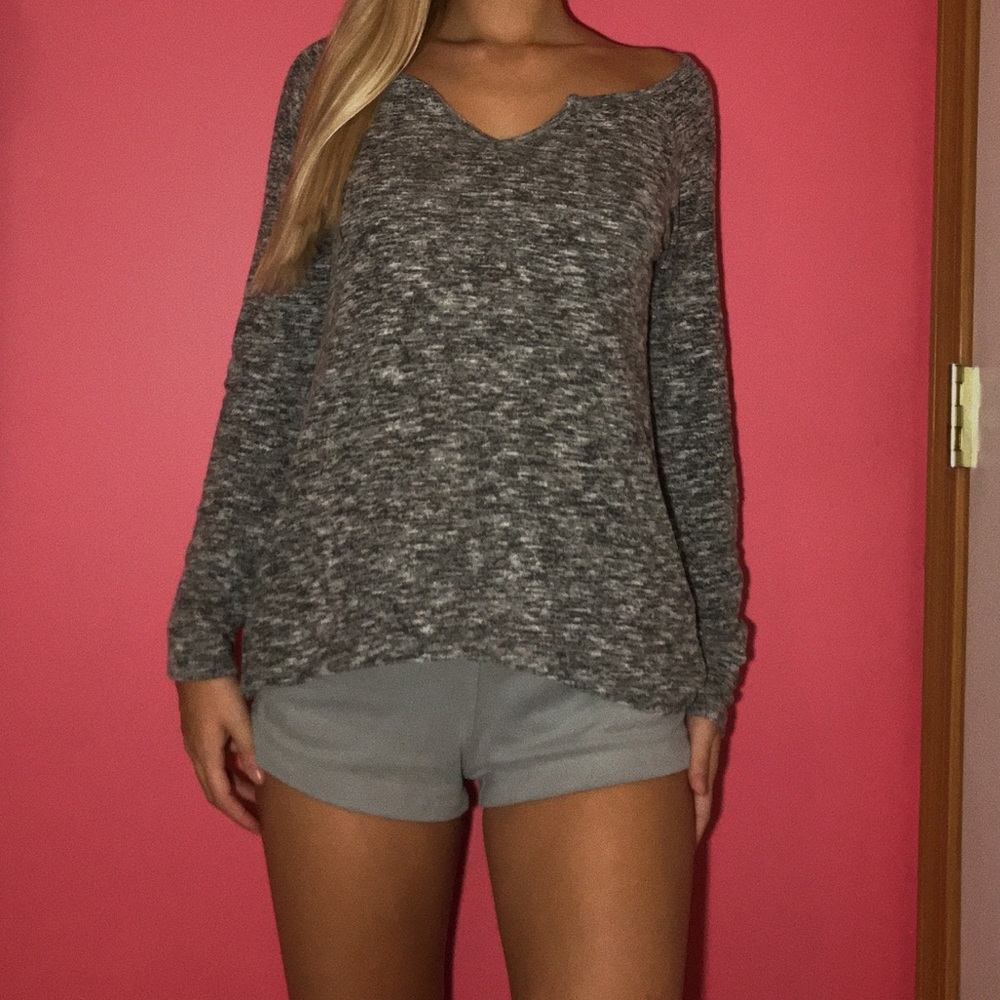 grey ish v neck sweater